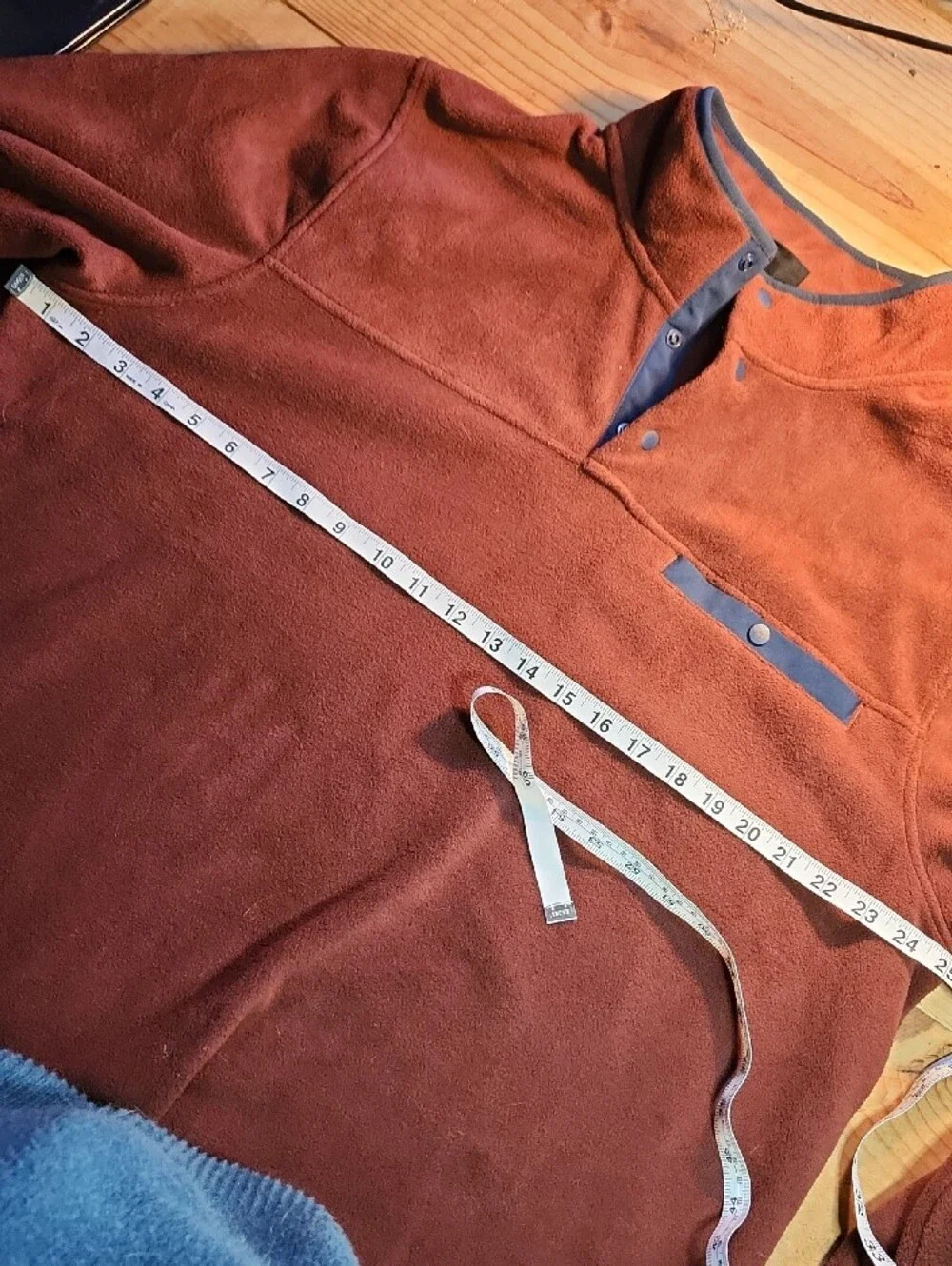 32 Degrees Men's Maroon Fleece with Blue Trim,‎ XL.